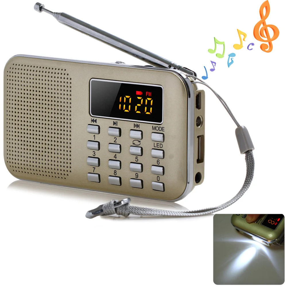 Новинка 2017 года Портативный мини стерео ЖК дисплей цифровой fm Радио Динамик usb tf