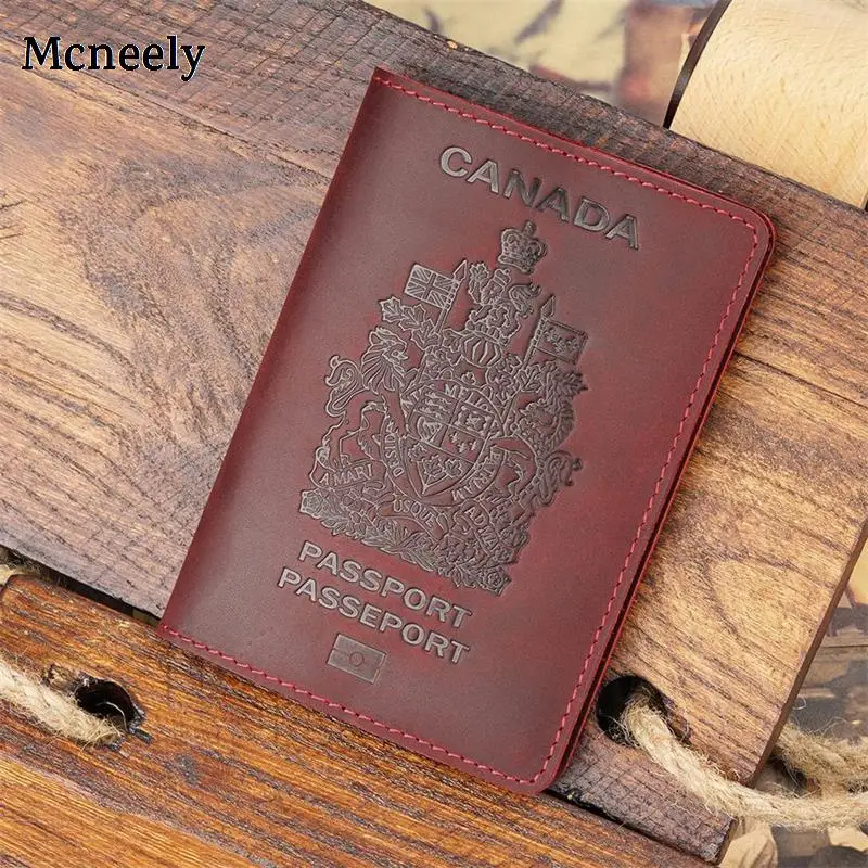 Owl Passport Holder Cover Wallet RFID Blocking Leather Card Case Travel Document Organizer