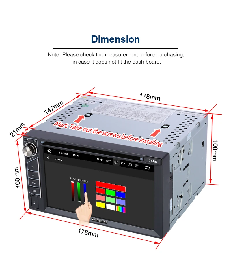 Top Pumpkin 2 Din 6.2"Universal Android 9.0 GPS Car Radio RAM 4G ROM 32G Stereo Audio Player GPS Navigation Wifi OBD2 DAB FM RDS 22