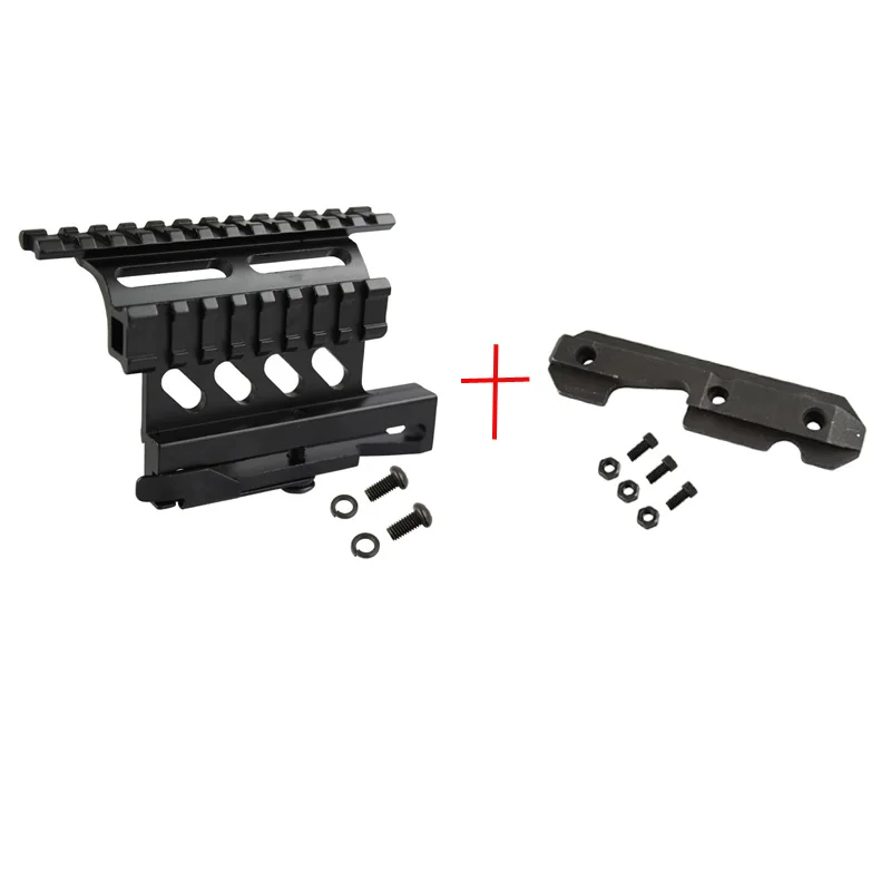 Side Plate And Mount VULPO тактическое крепление AK Serie Picatinny Weaver боковое рельсовое крепление Quick QD 20 мм weaver Rail для AK47 AK74 крепление для прицела - Цвет: Side Plate And Mount