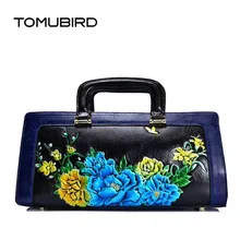 Улучшенный теплые роскошные из натуральной кожи; обувь ручной работы, украшенная розами сумки с тиснением дизайнерские женские Натуральная кожа Сумка-тоут ручные сумки в стиле арт