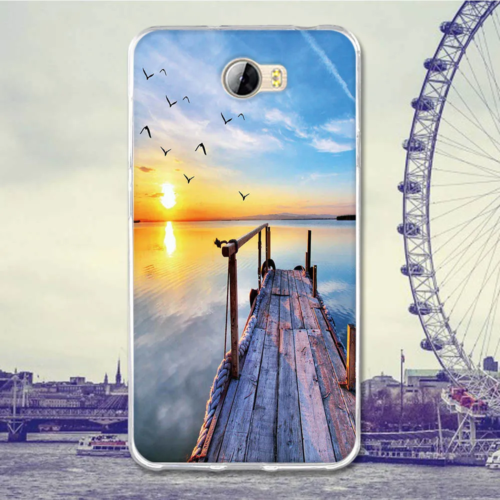 Для Huawei Y5 II Чехол Мягкий силиконовый чехол для задней крышки телефона Funda 2/Y6