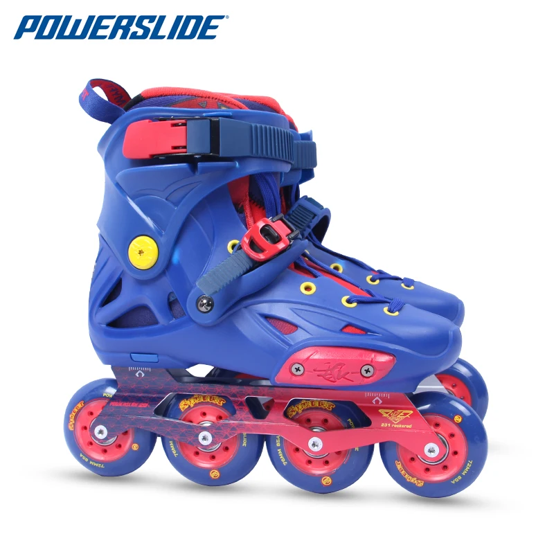 100% الأصلي Powerslide سوبرمان الصقور حذاء تزلج بعجلات الكبار الأسطوانة أحذية التزلج سباق التعرج انزلاق شحن التزلج Patines Adulto