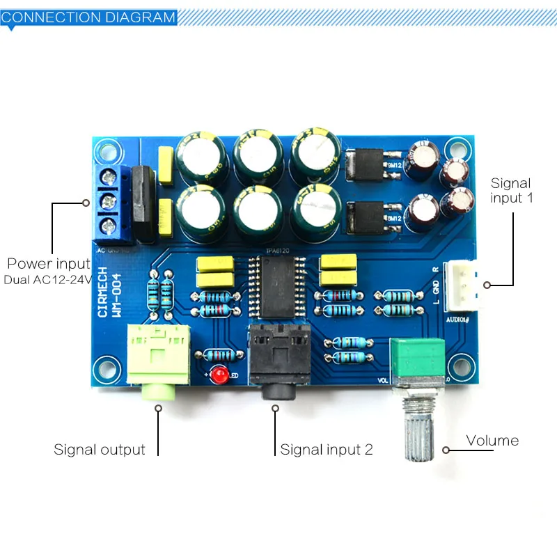 CIRMECH TPA6120A2 Плата усилителя для наушников HIFI high fidelity amp board kit и готовая плата