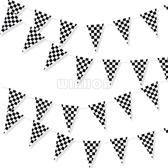 13m 50pieces Set 14cmx21cm Checkered Racing Flag Checkered Race