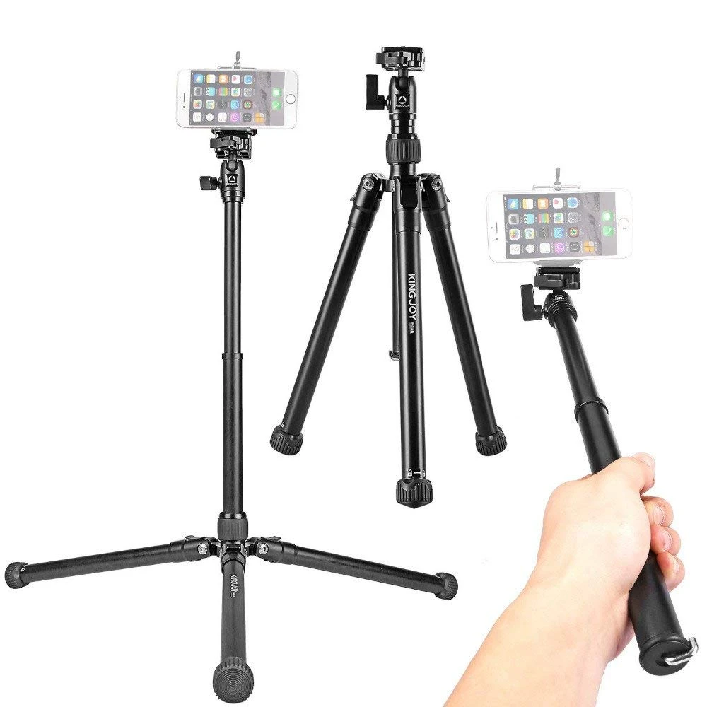 Kingjoy P058 コンパクト軽量旅行ポータブル折りたたみ一眼レフカメラの三脚一眼レフカメラ Tripods Aliexpress