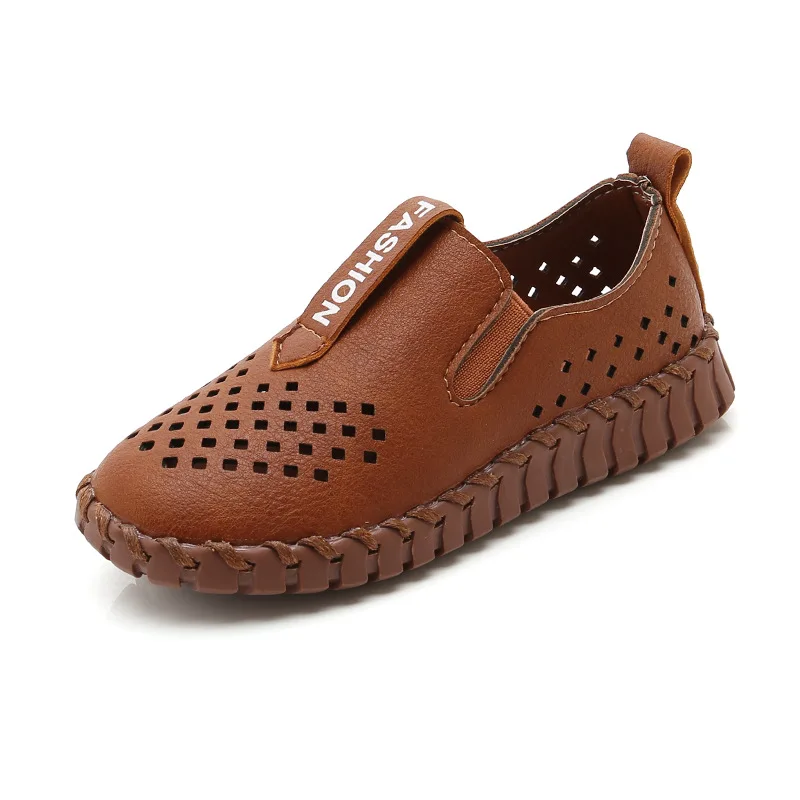 

Kids leather Shoes PU Child Moccasins Hollow Out Breathable Boys Girls Leather Shoes Kids Loafers Soft Children Leather Shoes