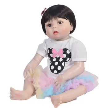 

Bebes reborn juguetes 23"57cm newborn girl full silicone reborn baby dolls toys for child xmas gift NPK boneca brinquedo