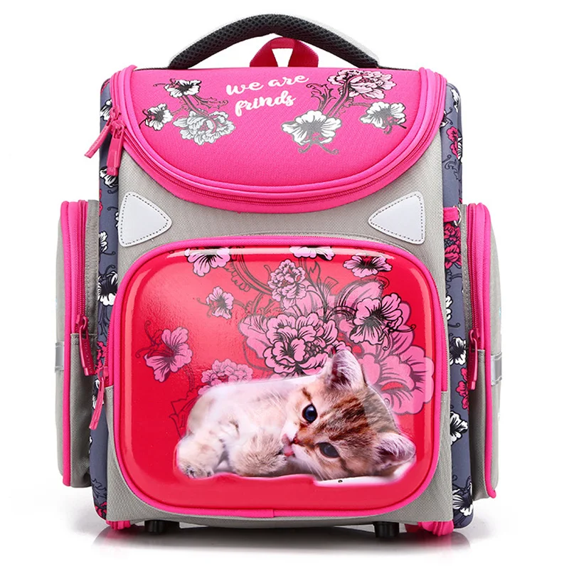 

2019 Cartoon Orthopedic School Backpacks for Girls Boys Tank Car Pattern Backpack Student School Bags Mochila Infantil Grade 1-4