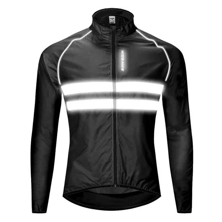 Wosawe jaqueta masculina de ciclismo, ultraleve reflexiva,