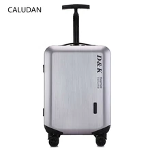 На Колесиках дорожная для багажа чемодан сумка, высокое качество мода ABS+ Корпус чемодана из пластика, настраиваемый замок бизнес коробка