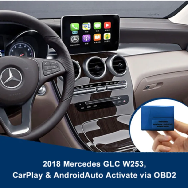 2017 2018 для Mercedes CarPlay Android автоматическая активация через OBD W205 C class W253 GLC|Кабели и