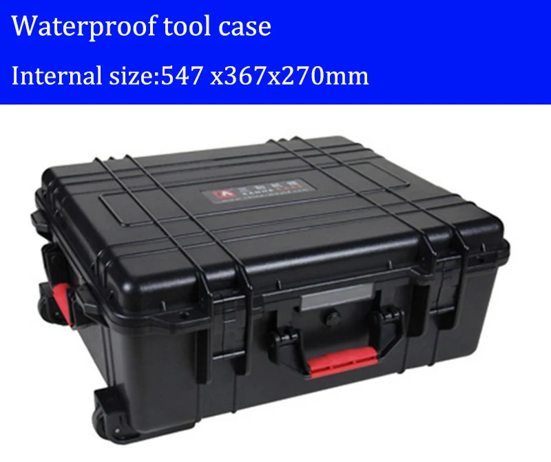 

Tool case toolbox with wheels Impact resistant sealed waterproof ABS case security equipment Spare parts kit with pre-cut foam