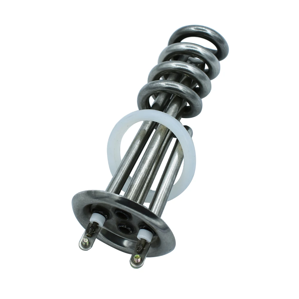 Spiral Water Heating Element For Water Boiler 220V 3KW 63mm Ring Flange Diameter Stainless Steel Electric Water Heating Heater