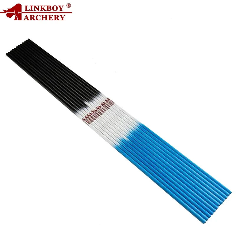 

Linkboy Archery Pure Carbon Arrow Shafts 12pcs ID6.2mm Compound Recurve Bow Hunting &shooting Outdoor Archery Accessories