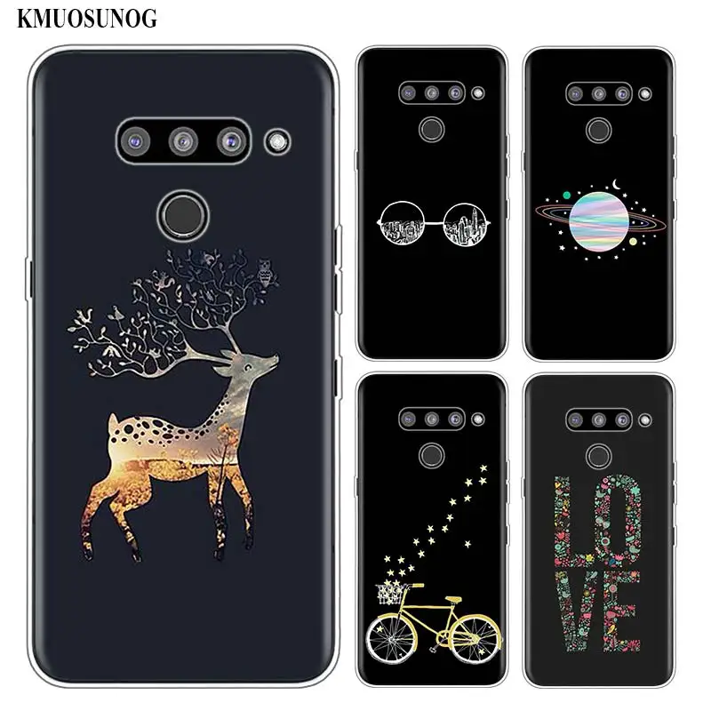 

Silicone Soft Phone Case gold glitter black for LG K50 K40 Q8 Q7 Q6 V50 V40 V30 V20 G8 G7 G6 G5 ThinQ Mini Cover