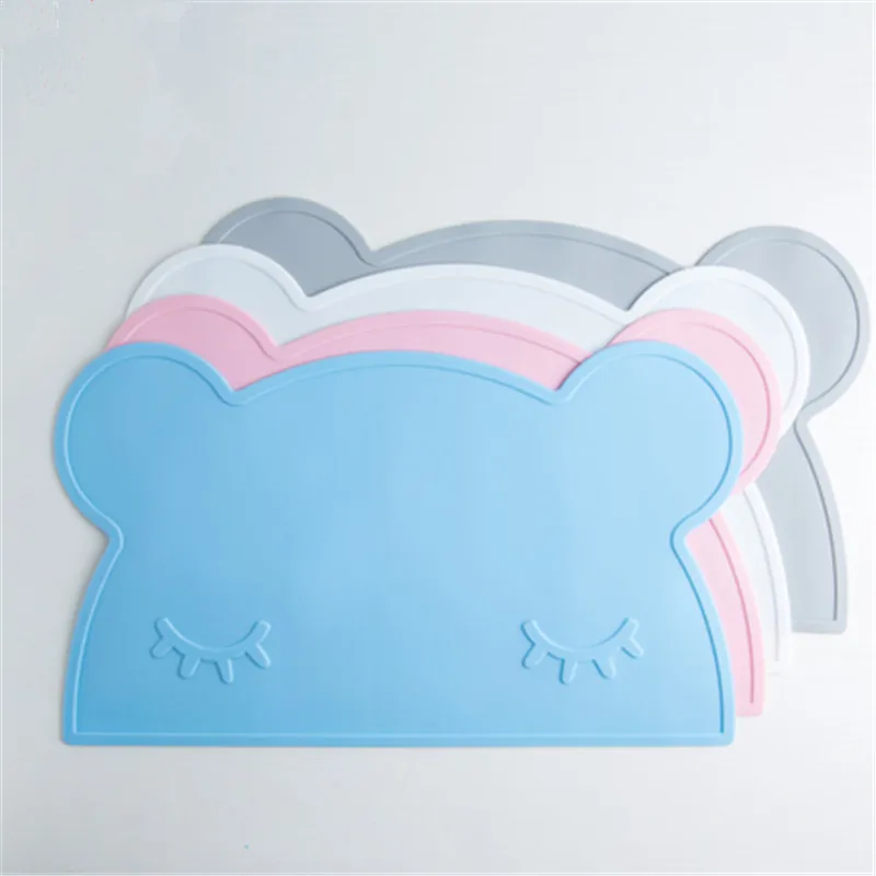 Cartoon Waterproof Silicone Placemat Baby Dinning Table Pads Quality Silica Gel Kids Tableware Mat Large Size BPA Free