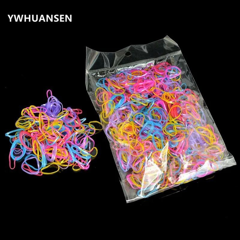 YWHUANSEN около 1000 фотоблесток (посылка) новые детские резинки для волос из ТПУ