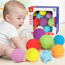 Детский мяч текстурированный мульти мяч набор развивающая тактильная игрушка для развития осязания детский сенсорный Прорезыватель зубов в виде руки мяч тренировочный массаж мягкие шарики