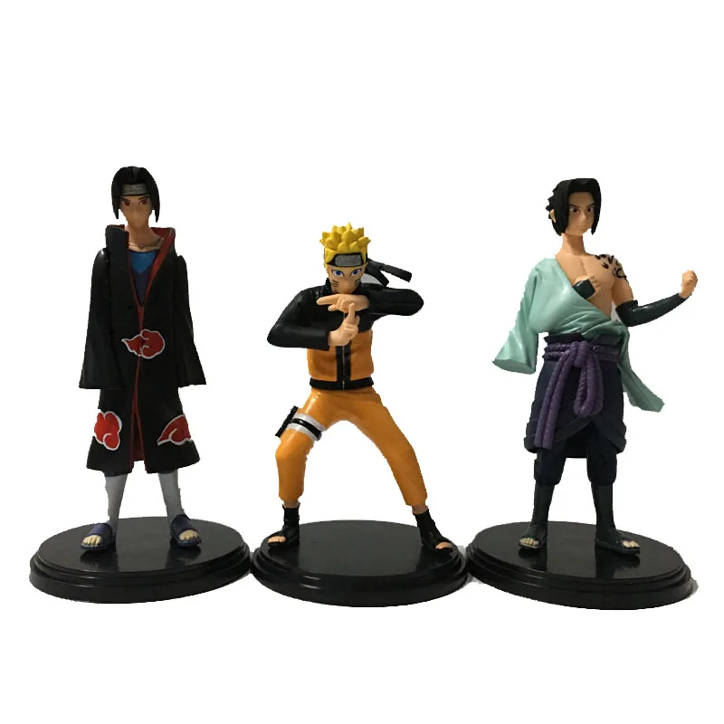 

3pcs/set Hokage Uzumaki Naruto Uchiha Sasuke Model Anime Action Figure 3th Generation PVC 17cm Cartoon dolls Collection Gift