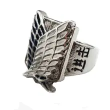 9 estilos de anime quente 1 pçs/lote ataque em titan anéis pode drop shipping metal alta qualidade jóias ambientais agradável presente anel dos homens