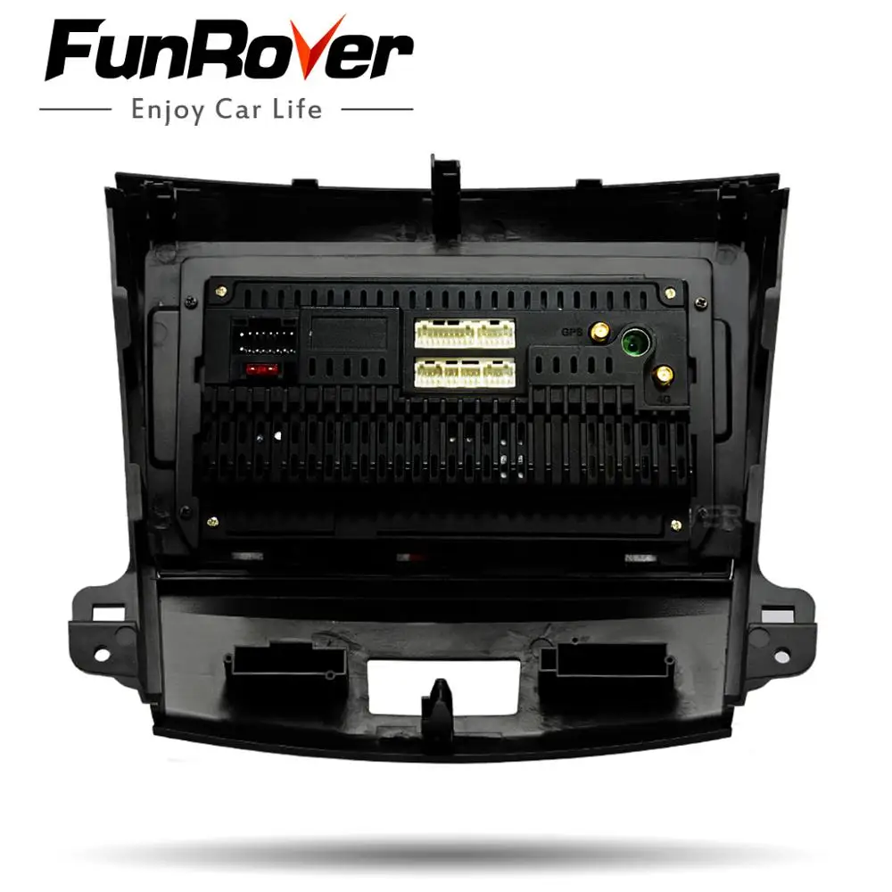 Funrover 2.5D+ ips android 9,0 автомобильный мультимедийный плеер Навигация dvd для Mitsubishi Outlander 2006- peugeot 4007/Citroen gps