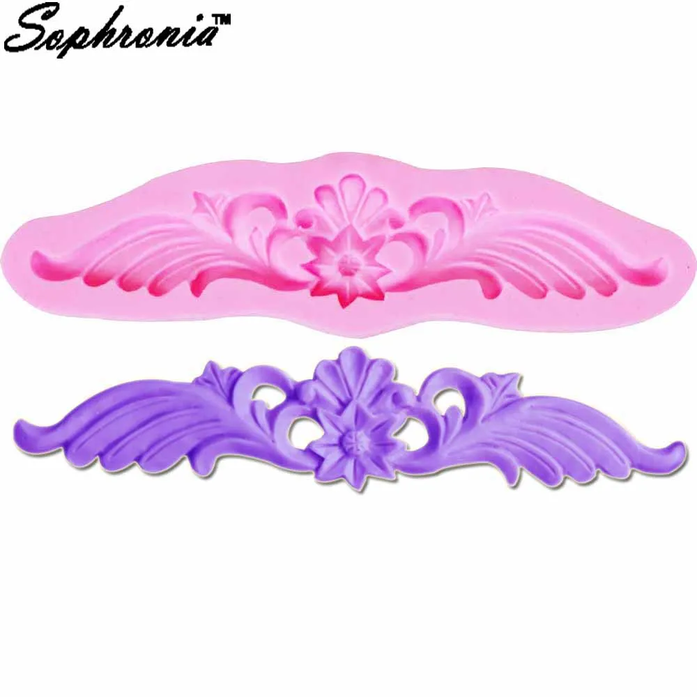 

Sophronia Fondant Retro Relief Flower Silicone Mold Lace Gumpaste Chocolate Clay Candy Molds Cake Border Decorating Tools m896