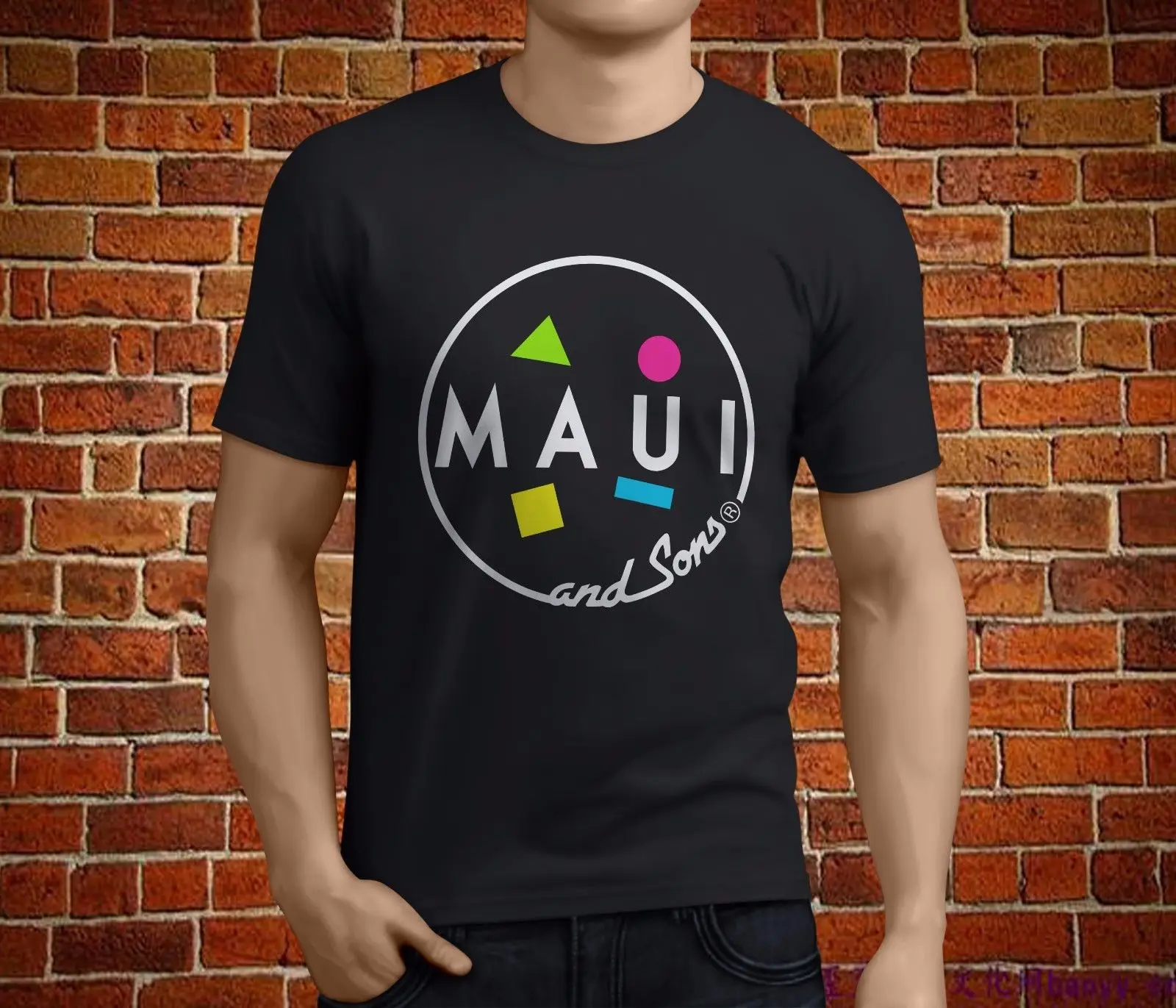 Хит продаж Мужская черная футболка Maui and Sons размер S-3XL брендовые рубашки джинсы