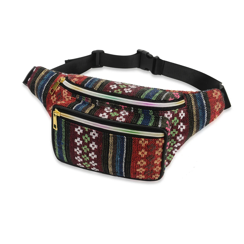 

High Quality Women Ethnic Fanny Pack Retro Vintage Bum Bags Travel Hiking Waist Belt Purse 2019 Fanny Pack for Women Waist Bag