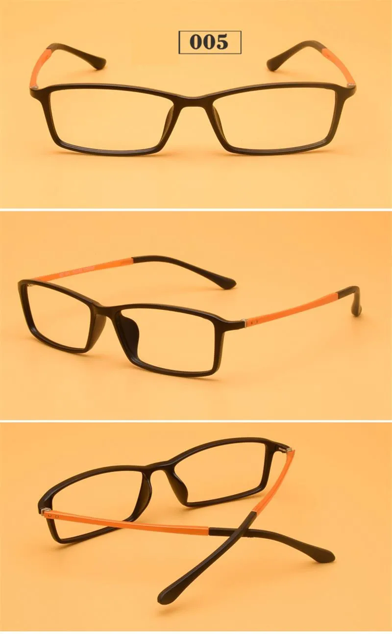 Подлинная TR90 оптическая оправа для очков для очки по рецепту при близорукости оправы для очков чистые линзы для женщин и мужчин - Цвет оправы: 005