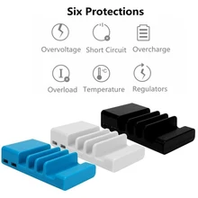 Мульти порт быстрая зарядка USB зарядное устройство для телефона 4/6 портов док-станция Подставка держатель для всех телефонов/столов/смарт-часов/power Bank