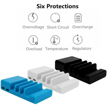 

New Multi Port Fast Charging USB Phone Charger 4/6 Ports Station Dock Stand Holder For All Phone/Tables/Smart Watch/Power Bank