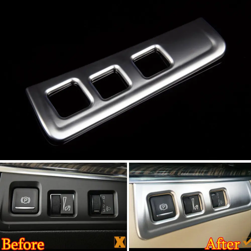 BBQ@FUKA Fit for Cadillac XT5 2016 2017 Car Electronic Hand Brake Switch Button Panel Trim Cover Styling Sticker Accessories