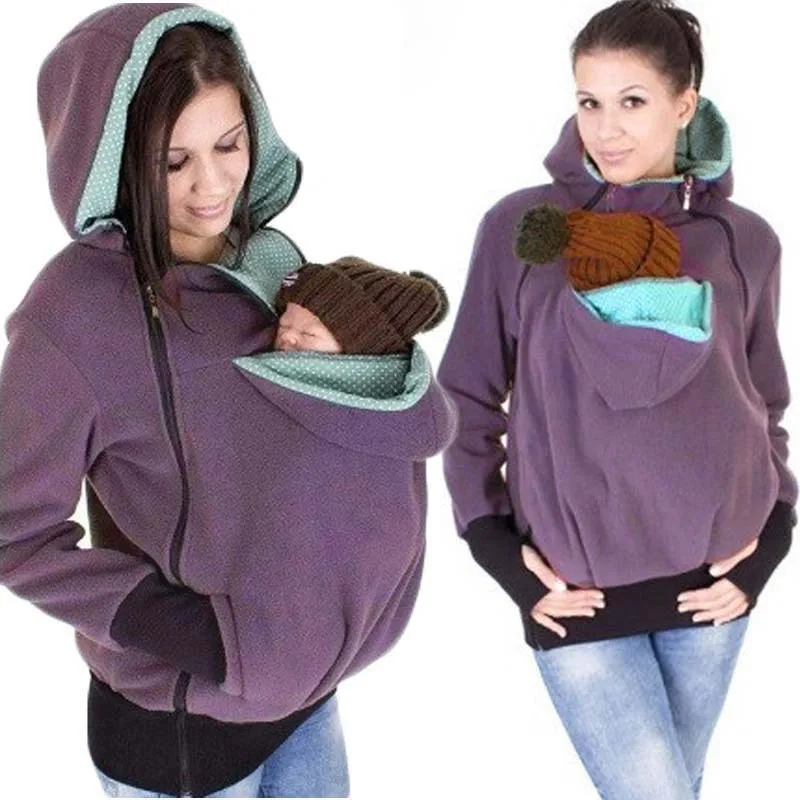 

Multifunction Fashion Women's Warm Hoodie Maternal and child clothes with Hooded Coat