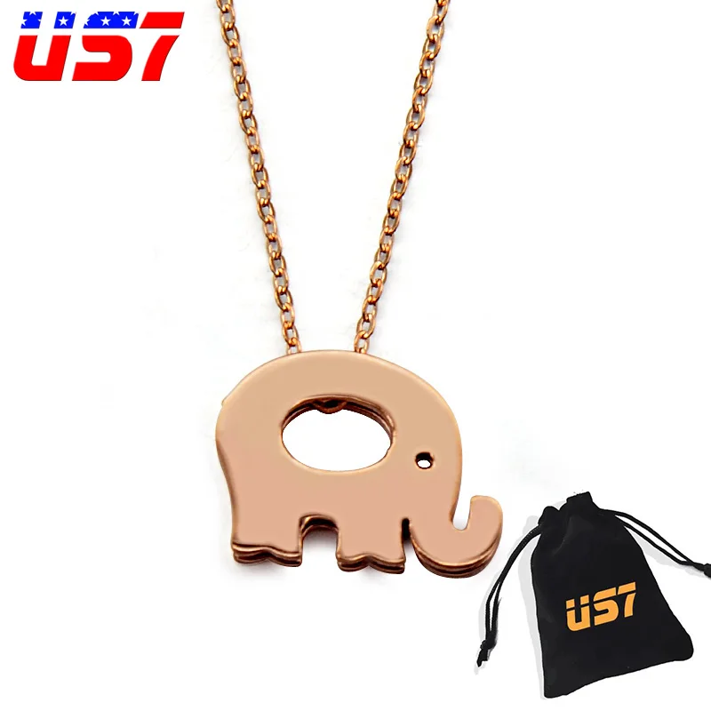 

US7 Romantic Stainless Steel Origami Elephant Women Pendant & Necklace RSV Woodland Elephant Necklaces For Party Gift Choker
