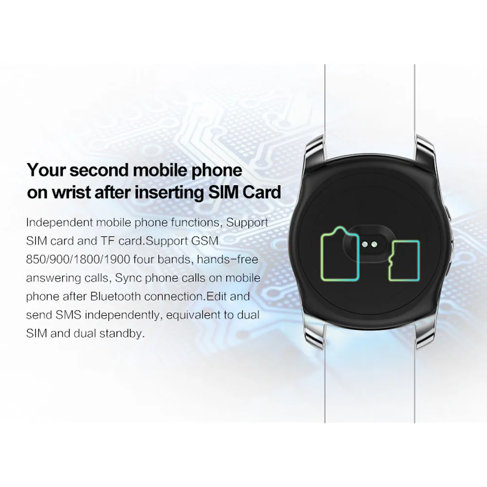 High Quality Heart Rate Blood Pressure Monitor Slot Wristwatch Waterproof Bluetooth Smart Watch Gifts