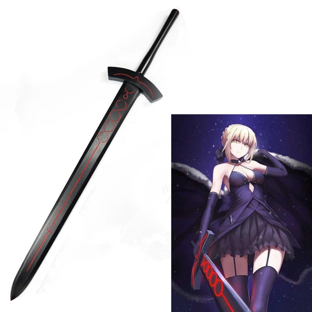 Fate Stay Night Saber Arthur Pendragon Black White Excalibur Sword Steel Cosplay Prop Wooden Weapon 114cm Fate Stay Night Saber Arthur Pendragon Black White Excalibur Sword Steel Cosplay Prop Wooden Weapon 114cm