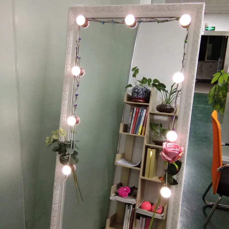 

USB LED Makeup Mirror Light String Lamp 10 Bulbs Kit For Dressing Table Hollywood Adjustable Mirror Light With Memory Dimming