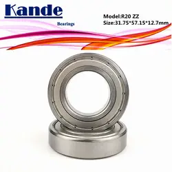 Kande подшипники R20 R20ZZ 2 шт. ABEC-1 R20 ZZ дюймовых подшипников 31,75*57,15*12,7 мм дюймов