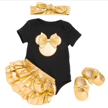 

2018 New Baby Robes Gold Pp Pants Set 0-2 Years Old Jumpsuit Children's Clothing Four Of Manufacturers Explosion Models