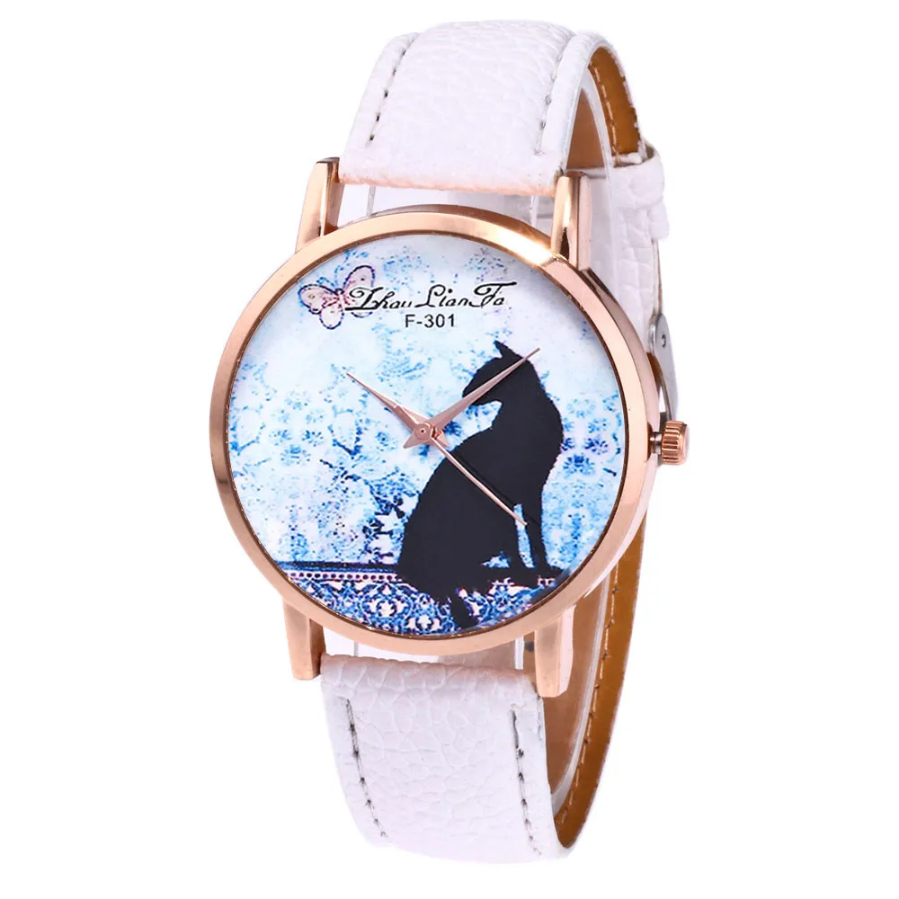 Fashion Casual Cats pattern Dial watches Women Classic Quartz Leather Band Analog Quartz Round Wrist Watch Ladies Fashion Clock Fashion Casual Cats pattern Dial watches Women Classic Quartz Leather Band Analog Quartz Round Wrist Watch Ladies Fashion Clock