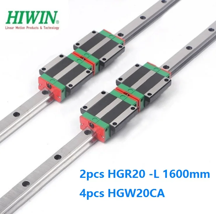 2PCS HIWIN Linear Carriage Flange Blocks HGW25CA Match With HGR25 Rails
