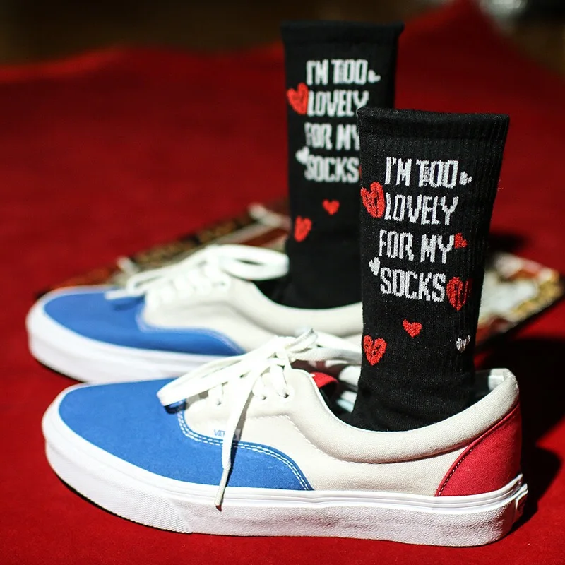 Harajuku Cool Skateborad Short Rainbow Sock Art Fashion Cotton Hipster Cartoon Colored Ankle Socks