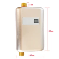 Chauffe-eau électrique instantané universel sans réservoir, affichage de la température, pour la cuisine et la douche, eau chaude 2