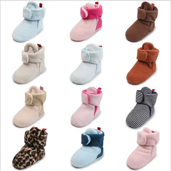 

DHL 50pair Baby Shoes Infant Boot Unisex Classic Floor All Seasons Baby Walker Booties For Newborns
