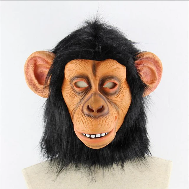 Scary Latex Halloween Mask Orangutan Monkey Cosplay Full Face Horror Masquerade Adult Funny Bar