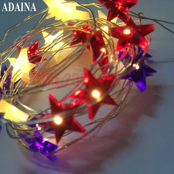 

USA Style 2M 20 LEDS 3AA Battery Powered Skeleton LED Copper Wire Fairy String Lights Lamps Halloween Christmas Holiday Party