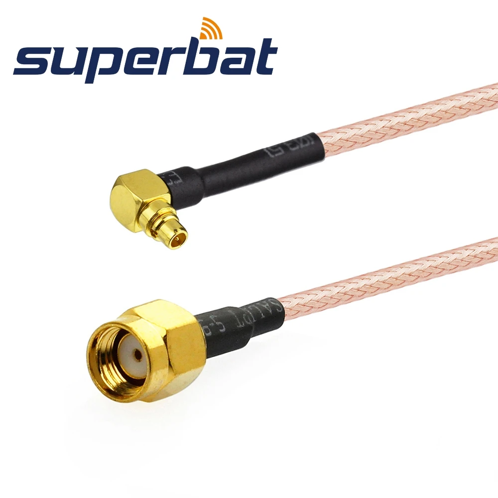 Superbat RP-SMA Plug (мама)-MMCX прямоугольный ОТРЕЗОК кабеля RG316 15 см для беспроводного