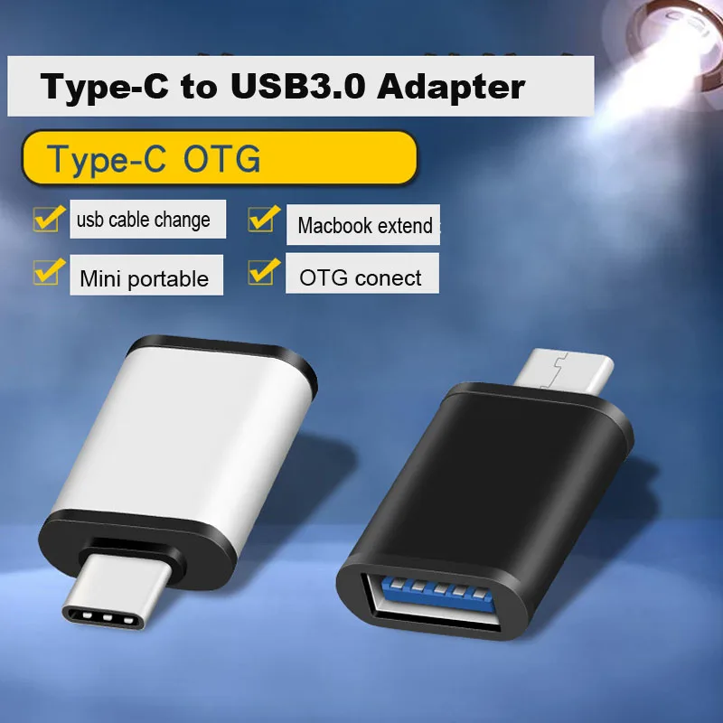 Адаптер USB USB3.0 с разъемом «папа» типа C и «мама» для синхронизации данных OTG для Macbook huawei Matebook samsung S8 S9 S10 Plus