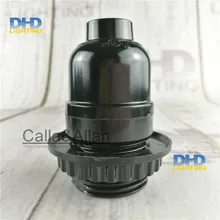 2 шт./10 шт. DIY лампы аксессуары E27 двойные кольца пластиковые розетки UL патроны 110 В/220 В белый или черный пластик освещения баз